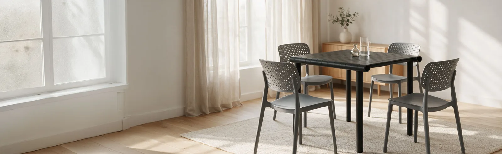 Living con sillas y mesa de Seppia